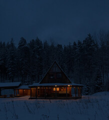 house in winter