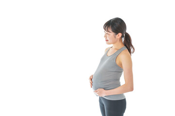運動をする妊婦