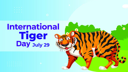 Naklejka premium International tiger day on july 29