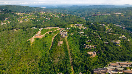Gatlinburg, TN Drone Photo of Mountainside Cabins 