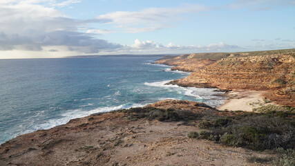 Fototapeta na wymiar Coastal landscapes at Kalbarri National Park in Western Australia.