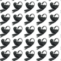 seamless pattern of heart shape
