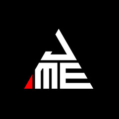 JME triangle letter logo design with triangle shape. JME triangle logo design monogram. JME triangle vector logo template with red color. JME triangular logo Simple, Elegant, and Luxurious Logo. JME 