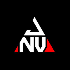 JNV triangle letter logo design with triangle shape. JNV triangle logo design monogram. JNV triangle vector logo template with red color. JNV triangular logo Simple, Elegant, and Luxurious Logo. JNV 