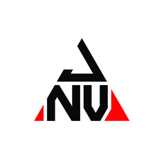 JNV triangle letter logo design with triangle shape. JNV triangle logo design monogram. JNV triangle vector logo template with red color. JNV triangular logo Simple, Elegant, and Luxurious Logo. JNV 
