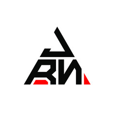 JRN triangle letter logo design with triangle shape. JRN triangle logo design monogram. JRN triangle vector logo template with red color. JRN triangular logo Simple, Elegant, and Luxurious Logo. JRN 