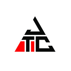 JTC triangle letter logo design with triangle shape. JTC triangle logo design monogram. JTC triangle vector logo template with red color. JTC triangular logo Simple, Elegant, and Luxurious Logo. JTC 