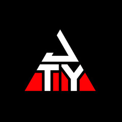 JTY triangle letter logo design with triangle shape. JTY triangle logo design monogram. JTY triangle vector logo template with red color. JTY triangular logo Simple, Elegant, and Luxurious Logo. JTY 