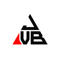 JVB triangle letter logo design with triangle shape. JVB triangle logo design monogram. JVB triangle vector logo template with red color. JVB triangular logo Simple, Elegant, and Luxurious Logo. JVB 