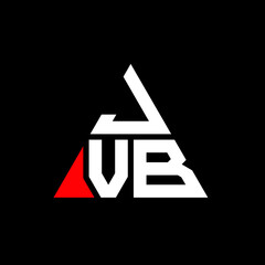 JVB triangle letter logo design with triangle shape. JVB triangle logo design monogram. JVB triangle vector logo template with red color. JVB triangular logo Simple, Elegant, and Luxurious Logo. JVB 