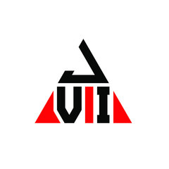 JVI triangle letter logo design with triangle shape. JVI triangle logo design monogram. JVI triangle vector logo template with red color. JVI triangular logo Simple, Elegant, and Luxurious Logo. JVI 