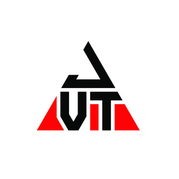 JVT triangle letter logo design with triangle shape. JVT triangle logo design monogram. JVT triangle vector logo template with red color. JVT triangular logo Simple, Elegant, and Luxurious Logo. JVT 