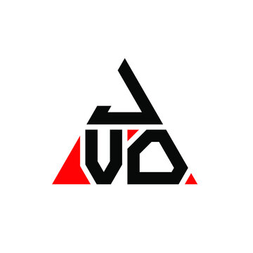 JVO triangle letter logo design with triangle shape. JVO triangle logo design monogram. JVO triangle vector logo template with red color. JVO triangular logo Simple, Elegant, and Luxurious Logo. JVO 
