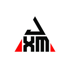 JXM triangle letter logo design with triangle shape. JXM triangle logo design monogram. JXM triangle vector logo template with red color. JXM triangular logo Simple, Elegant, and Luxurious Logo. JXM 