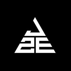 JZE triangle letter logo design with triangle shape. JZE triangle logo design monogram. JZE triangle vector logo template with red color. JZE triangular logo Simple, Elegant, and Luxurious Logo. JZE 