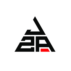 JZA triangle letter logo design with triangle shape. JZA triangle logo design monogram. JZA triangle vector logo template with red color. JZA triangular logo Simple, Elegant, and Luxurious Logo. JZA 