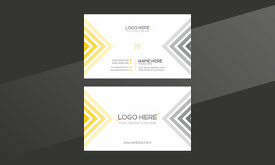 Fototapeta premium orange and gray colored vector business card design for any company use