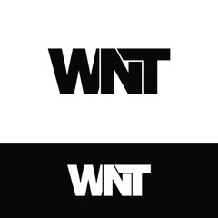 Obraz premium WNT letter monogram logo design vector