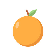 orange fruit icon, isolated on a white background. suitable for the theme of fruit, food, juice, health etc.