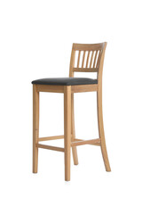Stylish bar stool isolated on white. Interior element