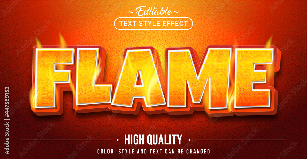 Aufkleber Editable text style effect - Flame text style theme.