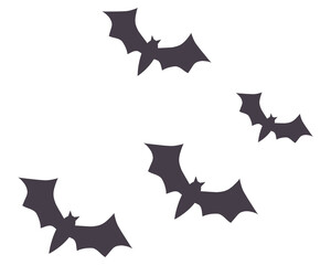 こうもりのシルエット