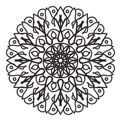 Sweet dusty rose mandala with floral pattern