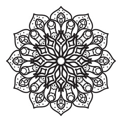 Sweet dusty rose mandala with floral pattern