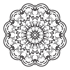 Sweet dusty rose mandala with floral pattern