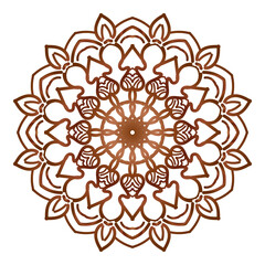 Sweet dusty rose mandala with floral pattern