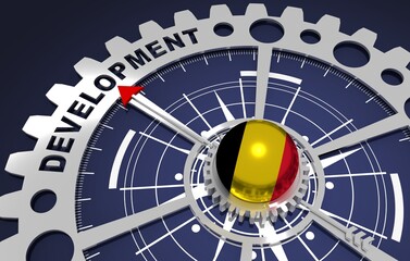 Global business and economic solutions concept. 3D illustration