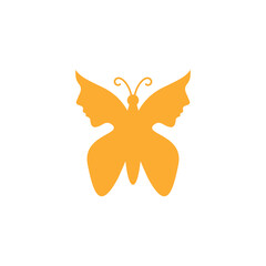 Two women butterflu design for beauty logo
