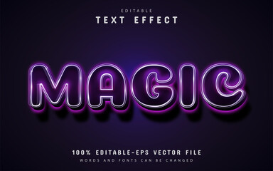 Magic text, editable purple text effect