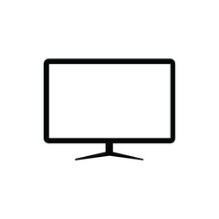 television icon vector. tv or lcd tv icon isolated on white background