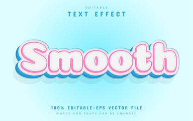Smooth text, cartoon style text effect