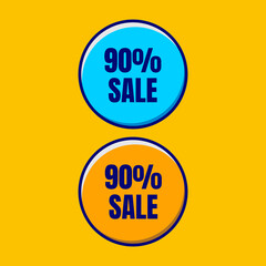 Label sticker sale offer and badge tag sale advertising. vector illustration