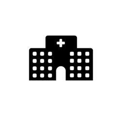 Naklejka premium Hospital, clinic vector icon illustration