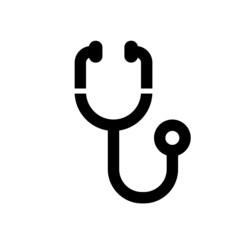 Medical stethoscope vector icon illustration