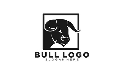 Strong bull head logo design