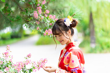 浴衣の女性　京都