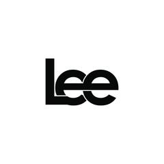 lee initial letter monogram logo design