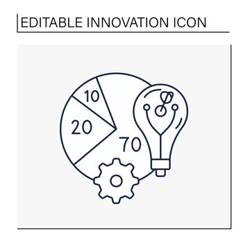 Rule Line Icon. Allocating Resources Rule. Core ,adjacent And Transformational Innovation. New Idea. Innovation Concept. Isolated Vector Illustration. Editable Stroke