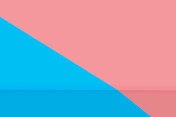 Abstract image of Empty space studio room pink and blue colorful gradient background.