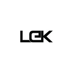 lek initial letter monogram logo design