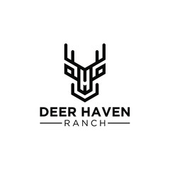 modern logo Deer haven ranch
