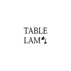 table lamp retro logo idea, table lamp wordmark logo eps 10