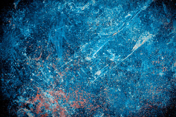 Grunge is multicolored. Metal texture covered with old paint. The background of a worn old surface