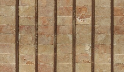 Old Beamed Brick Ceiling texture background