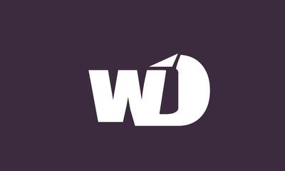 Alphabet letters Initials Monogram logo WD, DW, W and D