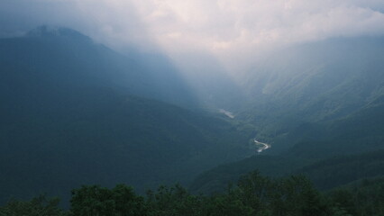 fog in the mountains